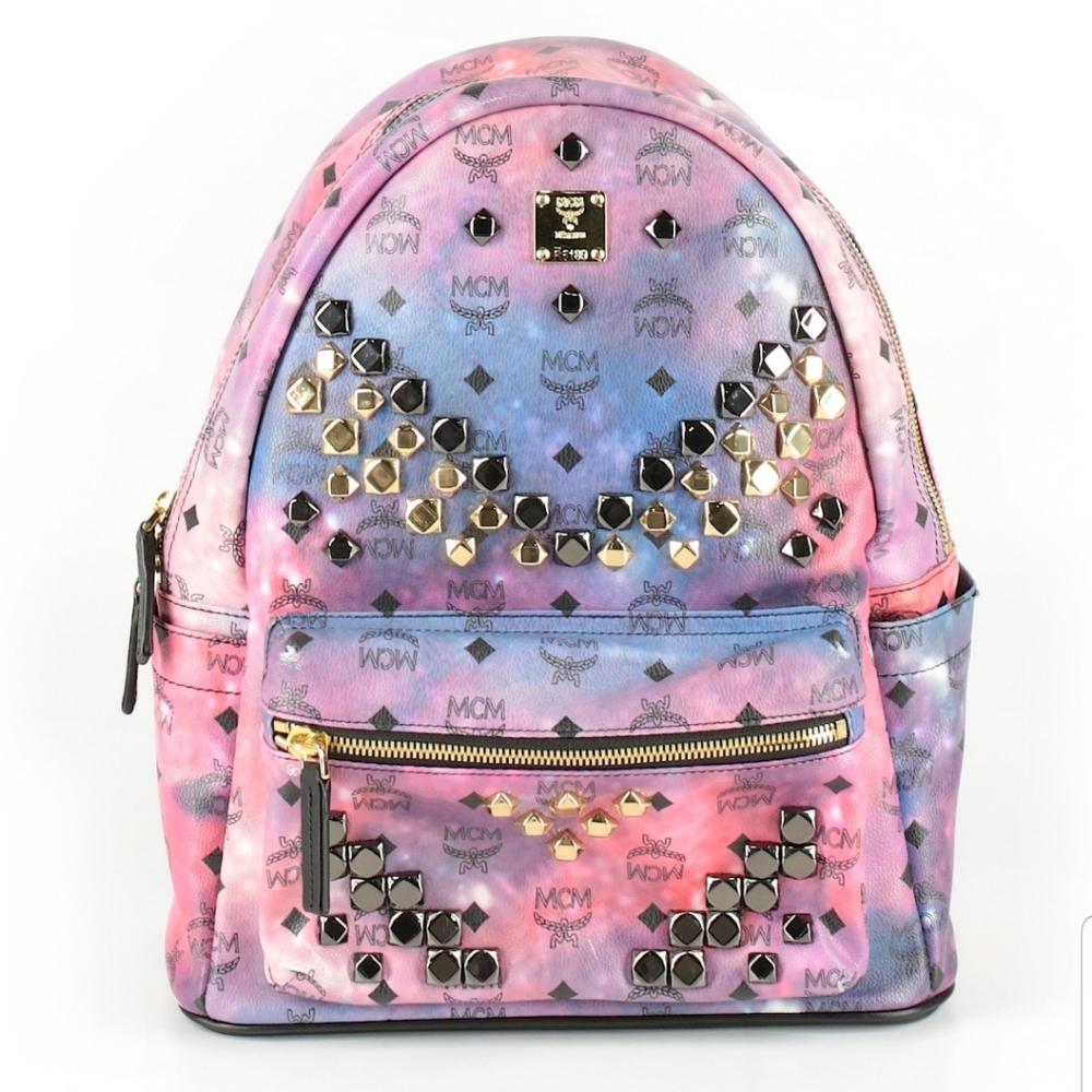 MCM Multicolored Studded Full Size Backpack